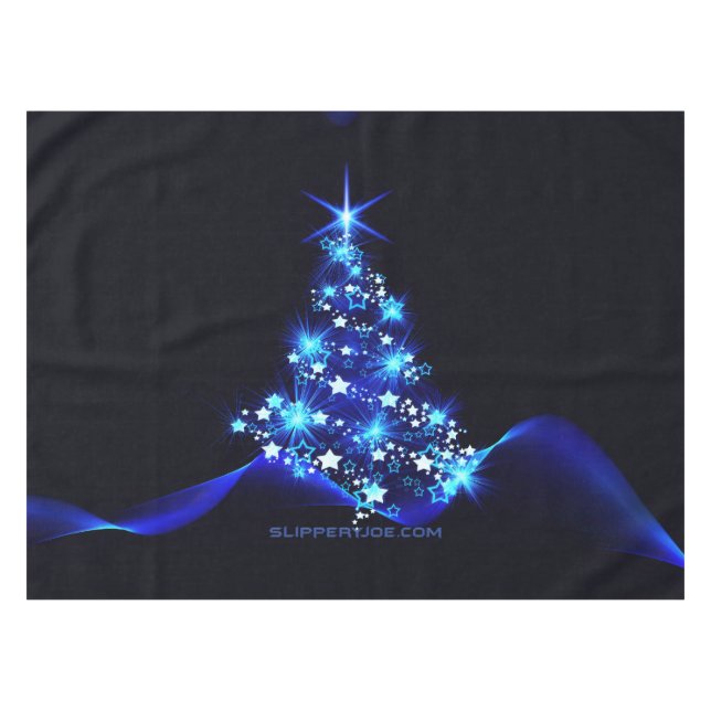 SlipperyJoe's stylized glowing Christmas tree brig Tablecloth (Front (Horizontal))