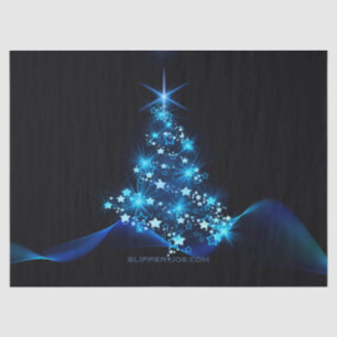 SlipperyJoe's stylized glowing Christmas tree brig Tissue Paper