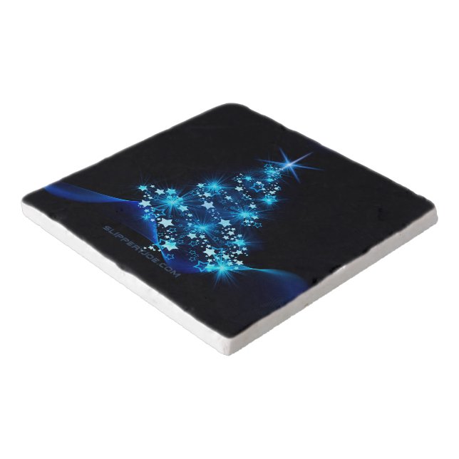 SlipperyJoe's stylized glowing Christmas tree brig Trivet (Corner)