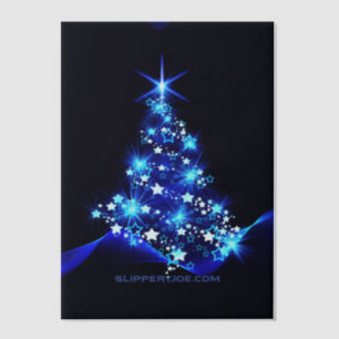 SlipperyJoe's stylized glowing Christmas tree brig Vellum Invitations