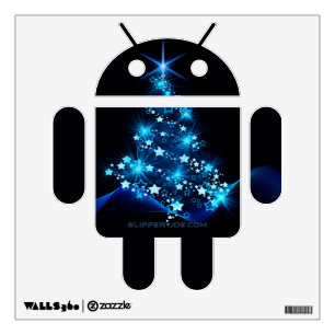 SlipperyJoe's stylized glowing Christmas tree brig Wall Decal