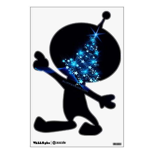 SlipperyJoe's stylized glowing Christmas tree brig Wall Decal (Front)