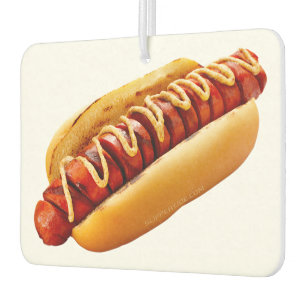 SlipperyJoe's summer BBQ vibe hot dog nestled soft Air Freshener