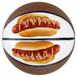 SlipperyJoe's summer BBQ vibe hot dog nestled soft Basketball