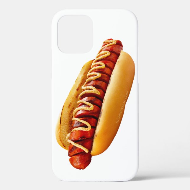 SlipperyJoe's summer BBQ vibe hot dog nestled soft Case-Mate iPhone Case (Back)