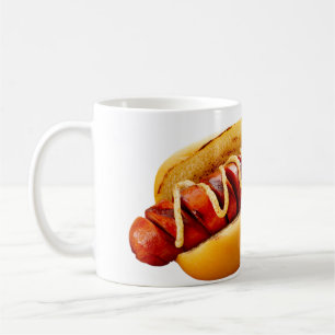 SlipperyJoe's summer BBQ vibe hot dog nestled soft Coffee Mug