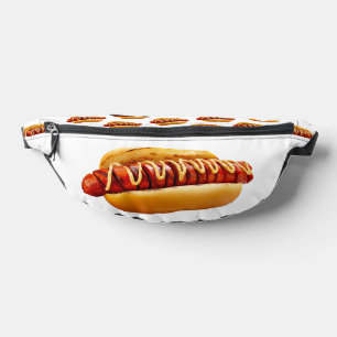 SlipperyJoe's summer BBQ vibe hot dog nestled soft Fanny Pack
