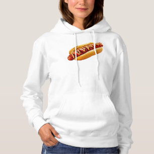 SlipperyJoe's summer BBQ vibe hot dog nestled soft Hoodie