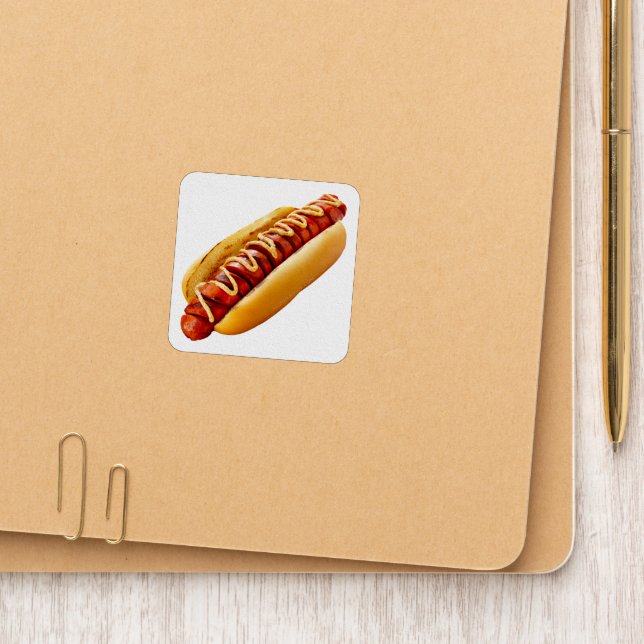SlipperyJoe's summer BBQ vibe hot dog nestled soft Patch (On Folder)