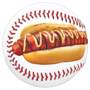 SlipperyJoe's summer BBQ vibe hot dog nestled soft Softball