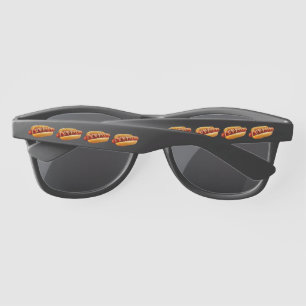 SlipperyJoe's summer BBQ vibe hot dog nestled soft Sunglasses
