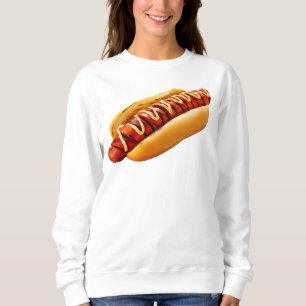 SlipperyJoe's summer BBQ vibe hot dog nestled soft Sweatshirt