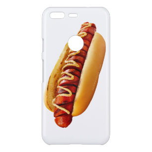 SlipperyJoe's summer BBQ vibe hot dog nestled soft Uncommon Google Pixel Case