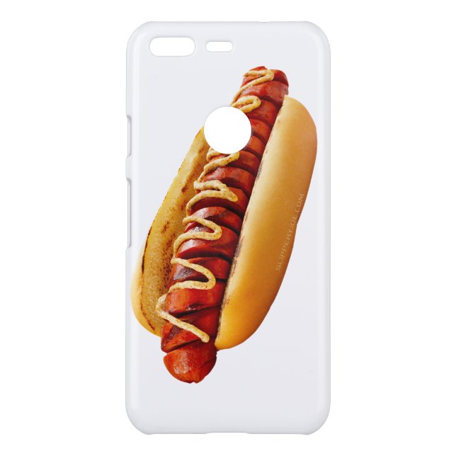 SlipperyJoe's summer BBQ vibe hot dog nestled soft Uncommon Google Pixel Case (Back)