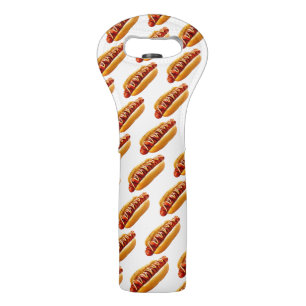 SlipperyJoe's summer BBQ vibe hot dog nestled soft Wine Bag