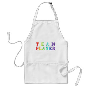 SlipperyJoe's team player filled with smooth rainb Adult Apron