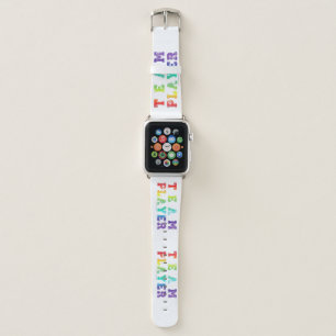 SlipperyJoe's team player filled with smooth rainb Apple Watch Band