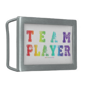 SlipperyJoe's team player filled with smooth rainb Belt Buckle