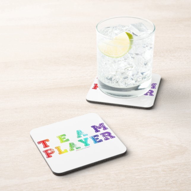SlipperyJoe's team player filled with smooth rainb Beverage Coaster (Right Side)