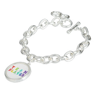 SlipperyJoe's team player filled with smooth rainb Bracelet