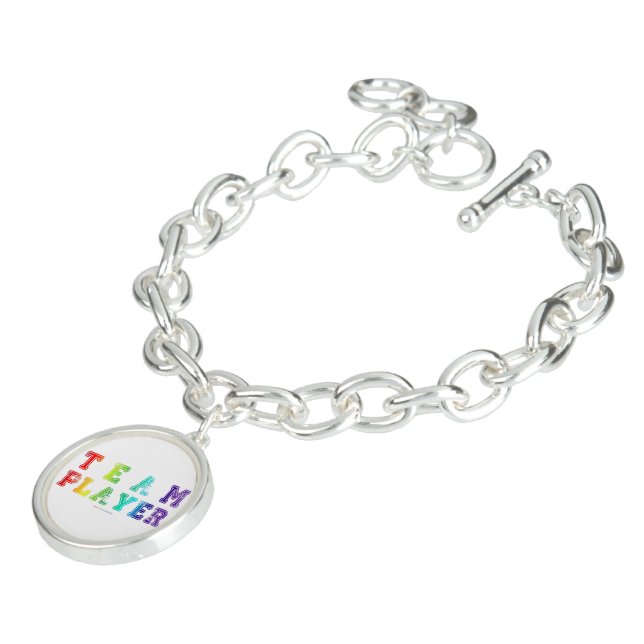SlipperyJoe's team player filled with smooth rainb Bracelet (Side)