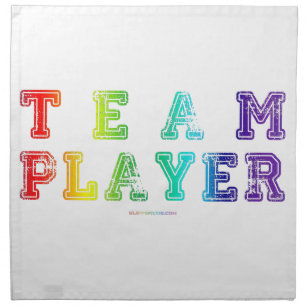 SlipperyJoe's team player filled with smooth rainb Cloth Napkin