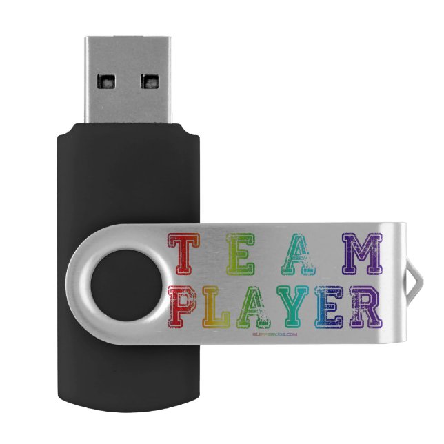 SlipperyJoe's team player filled with smooth rainb Flash Drive (Opened)