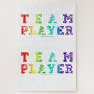 SlipperyJoe's team player filled with smooth rainb Jigsaw Puzzle