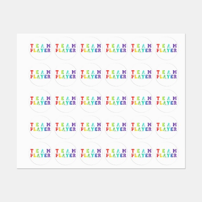 SlipperyJoe's team player filled with smooth rainb Labels (Sheet)