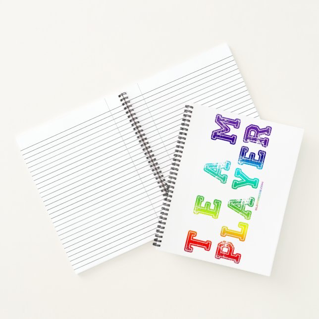 SlipperyJoe's team player filled with smooth rainb Notebook (Inside)