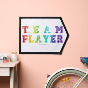 SlipperyJoe's team player filled with smooth rainb Pennant