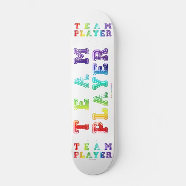 SlipperyJoe's team player filled with smooth rainb Skateboard (Front)