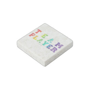 SlipperyJoe's team player filled with smooth rainb Stone Magnet
