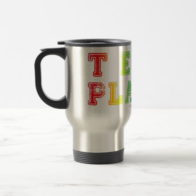 SlipperyJoe's team player filled with smooth rainb Travel Mug (Left)