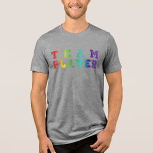 SlipperyJoe's team player filled with smooth rainb Tri-Blend Shirt