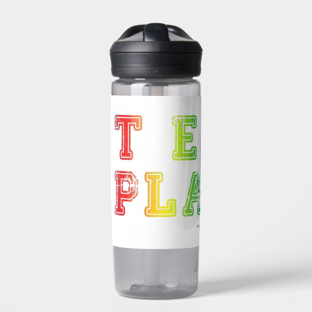 SlipperyJoe's team player filled with smooth rainb Water Bottle (Front)