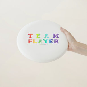 SlipperyJoe's team player filled with smooth rainb Wham-O Frisbee