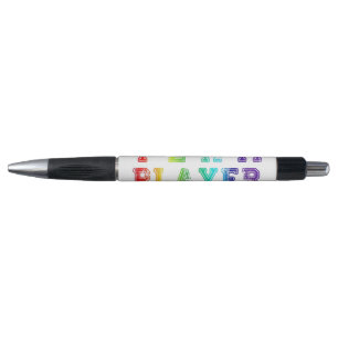SlipperyJoe's Team Player words gradient rainbow c Pen