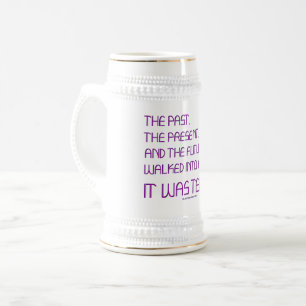 SlipperyJoe's tense word past future purple funny  Beer Stein