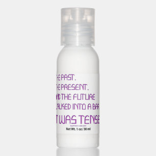 SlipperyJoe's tense word past future purple funny Hand Lotion