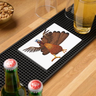 SlipperyJoe's Thanksgiving gobble responsibly live Bar Mat