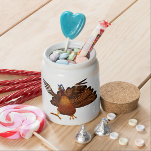 SlipperyJoe's Thanksgiving gobble responsibly live Candy Jar
