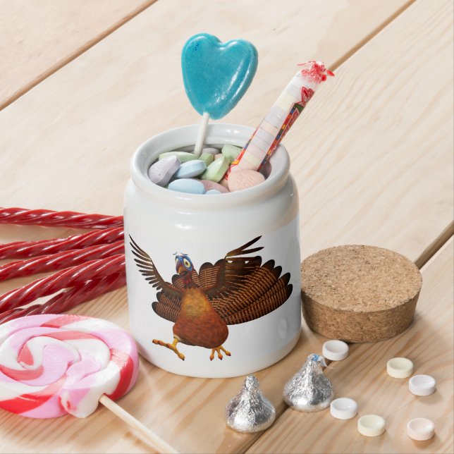 SlipperyJoe's Thanksgiving gobble responsibly live Candy Jar (In Situ)