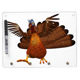SlipperyJoe's Thanksgiving gobble responsibly live Dry Erase Board With Keychain Holder