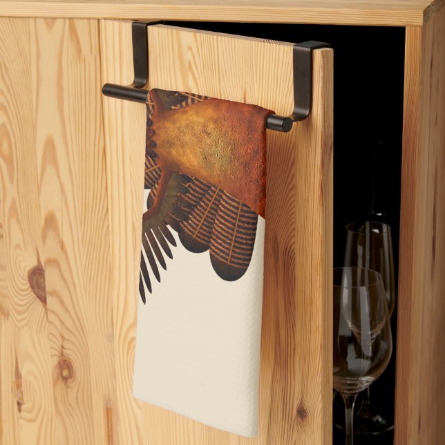 SlipperyJoe's Thanksgiving gobble responsibly live Kitchen Towel (Thirds Fold)