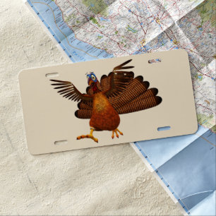 SlipperyJoe's Thanksgiving gobble responsibly live License Plate