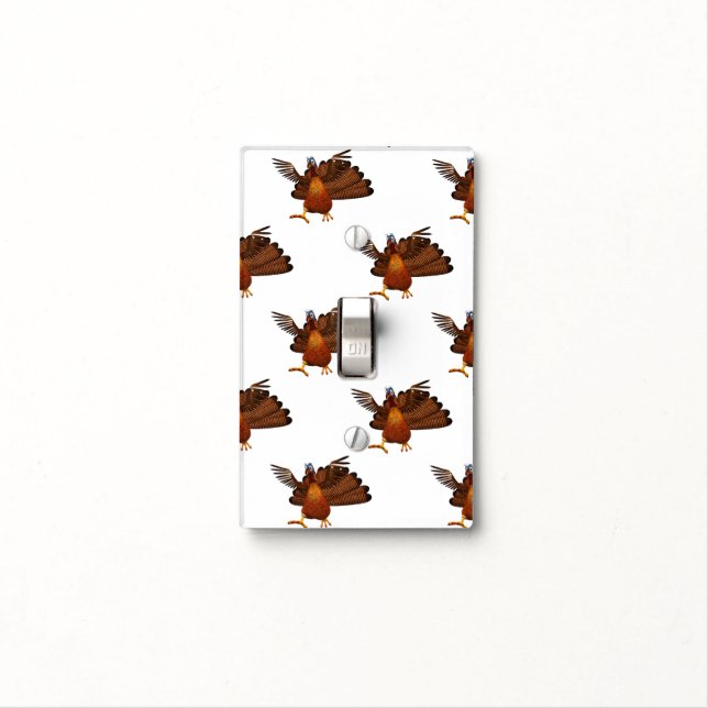 SlipperyJoe's Thanksgiving gobble responsibly live Light Switch Cover (In Situ)