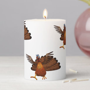 SlipperyJoe's Thanksgiving gobble responsibly live Pillar Candle