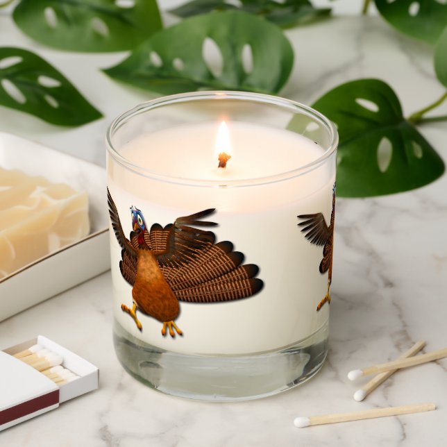SlipperyJoe's Thanksgiving gobble responsibly live Scented Candle (Lit)