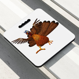 SlipperyJoe's Thanksgiving gobble responsibly live Seat Cushion